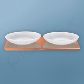 Plantex Stainless Steel Double Soap Dish/Holder/Stand/Tray for Bathroom and Kitchen Bathroom Accessories - Wall Mount (Rose Gold-Matt)