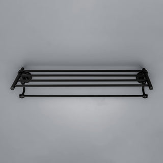 Plantex 304 Grade Stainless Steel 24 inch Towel Rack for Bathroom/Towel Stand/Hanger/Bathroom Accessories - Skyllo (Black)