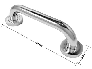 Plantex 11 Inch Toilet Support for Elderly People/Wall-Mounted Safety Handle - Stainless Steel (Chrome)