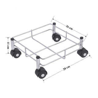 plantex stainless steel standard oil container trolley/dabba trolly - easy to move - wheel trolley