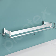 Plantex Stainless Steel Bathroom Organizer/Shelf for Bathroom/Kitchen/Wall - Chrome (18x5 Inch)