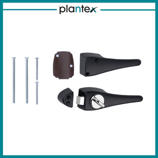 Plantex Door Lock/2in1 Baby Latch with Door Handle for Bathroom/Bedroom Door(Black) - Pack of 1 - Pack of 1