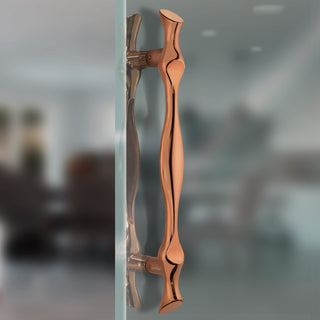 Plantex Oscar Heavy Duty Door Handle/Door & Home Decor/17-inches Main Door Handle/Door Pull Push Handle - Pack of 1 (308-PVD Rose Gold Finish) - 3 Years Warranty