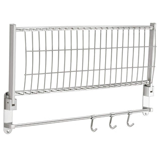 Plantex Stainless Steel Basket Folding Towel Rack for Bathroom/Towel Stand/Hanger/Bathroom Accessories (24 Inch-Chrome)