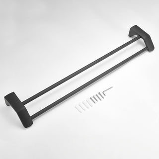 Plantex Space Aluminium Towel Rod/Towel Hanger for Bathroom/Towel Stand/Towel Holder/Bathroom Accessories (971, Black)