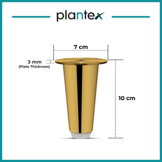 Plantex Heavy Duty Stainless Steel 4 inch Sofa Leg/Bed Furniture Leg Pair for Home Furnitures (DTS-53, Gold) � 6 pcs