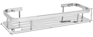 Plantex Stainless Steel 304 Grade Shelf for Bathroom/Kitchen Rack - Bathroom Accessories - (15X5 Inches-Chrome Finish)