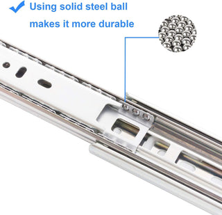 Plantex Full Extension Ball Bearing Telescopic Channel Runner/Drawer Slides Side Mount Rails/Telescopic Slide/Drawer Channels (Silver,22 Inches)