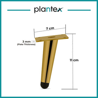 Plantex 304 Grade Stainless Steel 4 inch Sofa Leg/Bed Furniture Leg Pair for Home Furnitures (DTS-54-Gold) – 2 Pcs