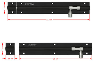 Plantex Multicolour Tower Bolt for Windows/Doors/Wardrobe - 8- inches (Pack of 6)