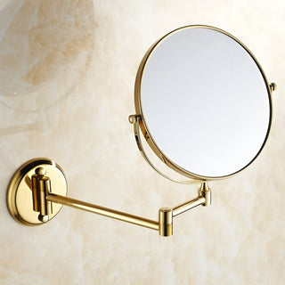 Plantex Brass and 304 Grade Stainless Steel Body Two-Sided 360° Swivel Mirror/Makeup Mirror/Vanity Mirror Wall Mounted with 10X Magnification,Brass Antique Finish (8 inches-10x)