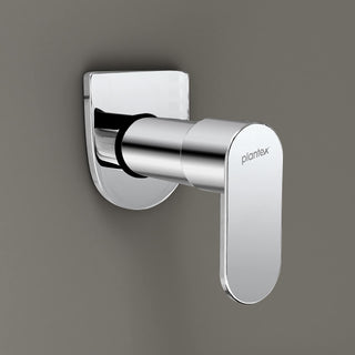 Plantex Pure Brass ORN-206 Angular Concealed Stop Cock/Concealed Stop Valve Tap For Bathroom With Teflon Tape & Adjustable Brass Wall Flange - 15mm (Mirror-Chrome Finish)