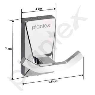 Plantex 304 Grade Stainless Steel Crystal Robe Hook/Cloth Hanger Hook/Door Hanger - Hook (Chrome)