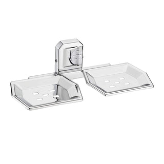 Plantex 304 Grade Stainless Steel Double Soap Holder for Bathroom/Soap Dish/Bathroom Soap Stand/Bathroom Accessories Pack of 3, Cute (Chrome)