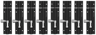 Plantex Stainless steel 4 inch Tower Bolt/Tower Bolt for Home,Offices Doors and Windows/Tower Bolt for Main Door/Door Latch/Kundi/Chitakini/Door Latch for Windows (Black Finish, Pack of 8)