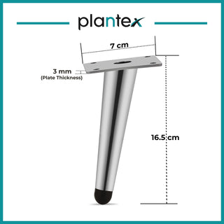 Plantex Smooth 6-inch Sofa Legs for Furniture Legs with Rubber Grip – 8 Pcs