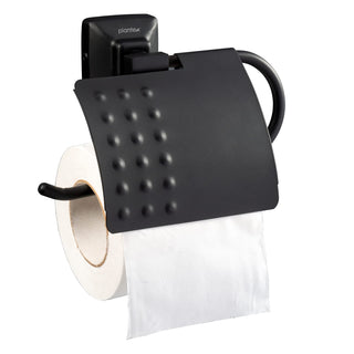 Plantex 304 Grade Stainless Steel Toilet Paper Holder for Bathroom/Toilet Roll Holder/Toilet Tissue Paper Roll Holder/Bathroom Accessories - Squaro (Black)