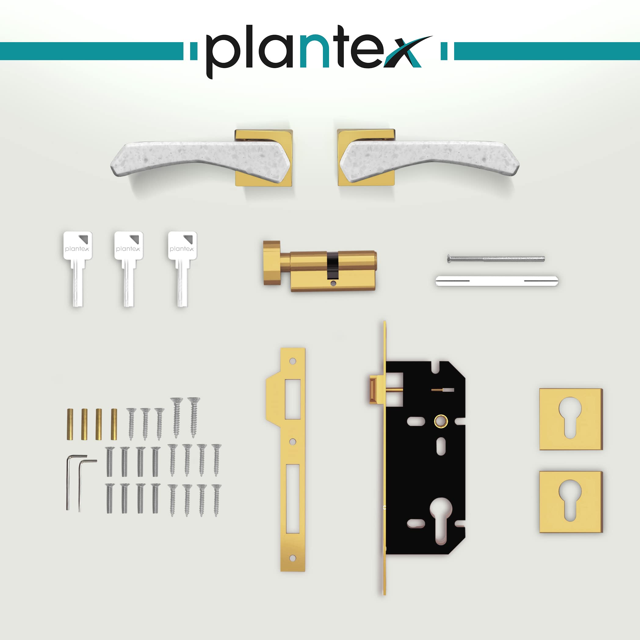 Plantex Heavy Duty Door Lock - Main Door Lock Set with 3 Keys/Mortise ...