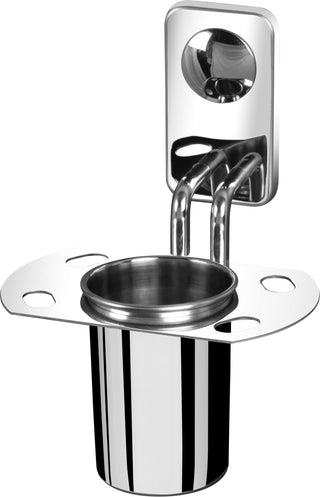 Plantex Metro Platinum Stainless Steel Tooth Brush Holder - Tumbler Holder - Bathroom Accessories