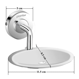 Plantex 304 Grade Stainless Steel Soap Holder for Bathroom/Soap Stand for Bathroom Wall/Soap Dish/Bathroom Accessories - Daizy (Chrome)