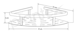 Plantex 304 Stainless Steel Corner/Bathroom Shelf/Kitchen Shelf/Wall Mount - Pack of 1 (Chrome,9x9 Inches)