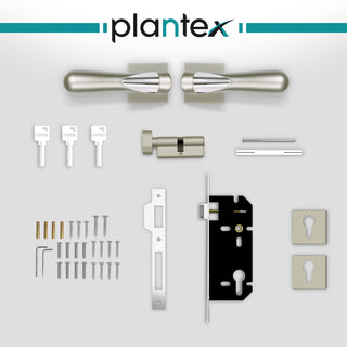 Plantex Premium Door Lock with 3 Years of Warranty/Main Door Lock for Home/Mortise Lock for Door - Main Door Lock Set ((593 - Satin Chrome)