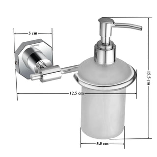 Plantex 304 Grade Stainless Steel Hand Wash Holder for Wash Basin Liquid Soap Dispenser Bathroom Accessories - Nipron (Chrome)