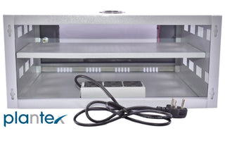 Plantex CCTV/Dvr/Nvr Cabinet Box/Dvr Wall Mount Rack with Lock/Network Rack/Server Rack with Power Socket - 3U+, Chrome