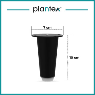 Plantex Heavy Duty Round 4 inch Spare Sofa Legs for Bed Furniture/Sofa Legs for Furniture Fitting/Table Legs/Sofa Leg Set of 2 pcs (Black)