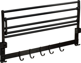 Plantex Aluminum Folding Towel Rack/Towel Stand/Hanger/Bathroom Accessories (24 Inches-Black)