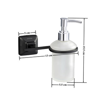 Plantex 304 Grade Stainless Steel Liquid Soap Dispenser/Shampoo Dispenser/Hand Wash Dispenser/Bathroom Accessories - Squaro (Black)