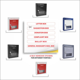 Plantex All in 1 Multipurpose Letter/Suggestion Box/Complaint /Donation Box with Lock Table Top or Wall Mount (Grey)