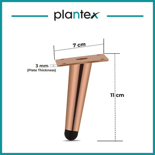 Plantex 304 Grade Stainless Steel 4 inch Sofa Leg/Bed Furniture Leg Pair for Home Furnitures (DTS-54-Rose Gold) – 2 Pcs