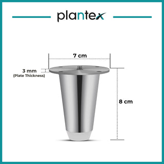 Plantex Stainless Steel Legs for Furniture/Sofa Leg/Sofa Support Legs/Sofa Leg Set of 4 pcs (Chrome)