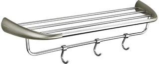 Plantex Smero Pure Brass 24 inch Towel Rack for Bathroom/Towel Stand/Hanger/Towel Holder/Towel Bar/Bathroom Accessories - Effect (Satin Matt)