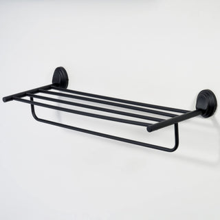 Plantex 304 Grade Stainless Steel Towel Rack for Bathroom/Towel Stand/Hanger/Bathroom Accessories - Cubic (24 inch -Black)