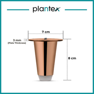 Plantex Heavy Duty Stainless Steel 3 inch Sofa Leg/Bed Furniture Leg Pair for Home Furnitures (DTS-53, Rose Gold) � 8 Pcs