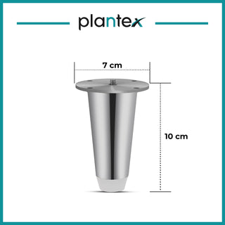 Plantex Heavy Duty Stainless Steel 4 inch Sofa Leg/Bed Furniture Leg Pair for Home Furnitures (DTS-53, Chrome) � 2 Pcs