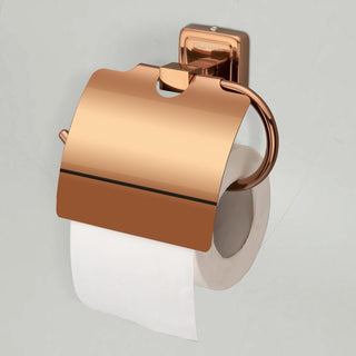 Plantex 304 Grade Stainless Steel Decan Toilet Paper Roll Holder/Tissue Paper Holder for Bathroom/Bathroom Accessories - Pack of 1 (648 - PVD Rose Gold)