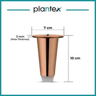 Plantex Heavy Duty Stainless Steel 4 inch Sofa Leg/Bed Furniture Leg Pair for Home Furnitures (DTS-53, Rose Gold) � 2 Pcs