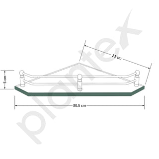Plantex Premium Diamond Transparent Glass Corner Shelf for Bathroom/Kitchen Shelf/Bathroom Accessories (9x9 Inches) - Pack of 3