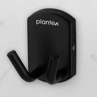 Plantex 304 Grade Stainless Steel Robe Hook/Robe Hooks for Bathroom/Cloth Hanger for Wall/Hooks/Bathroom Accessories - Black (Parv)