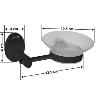 Plantex 304 Grade Stainless Steel Soap Holder/Dish/Stand for Bathroom and Wash Basin/Bathroom Accessories - Oreva (Black)