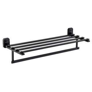 Plantex 304 Grade Stainless Steel 24 inch Towel Rack for Bathroom/Towel Stand/Hanger/Towel Bar for Bathroom Accessories - Cute (Black)