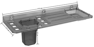 Plantex Unbreakable ABS Plastic Multipurpose Soap Dish with Tumbler Holder/Brush Stand for Bathroom/Kitchen/Wall-Mount Shelf/Storage Shelf (Transperent)