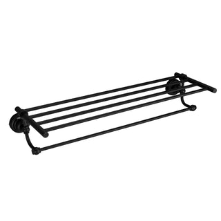 Plantex 304 Grade Stainless Steel 24 inch Towel Rack for Bathroom/Towel Stand/Hanger/Bathroom Accessories - Skyllo (Black)