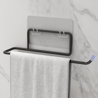 Plantex Self Adhesive Napkin Holder for wash Basin Hand Towel Holder/Towel Hanger for Bathroom Accessories – Pack of 2 (Black)