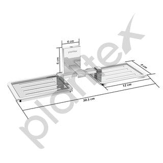 Plantex 304 Grade Stainless Steel Double Soap Holder for Bathroom/Soap Stand/Soap Dish/Bathroom Accessories - Senso (Chrome)