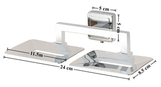Plantex 304 Grade Stainless Steel Dual Soap Holder for Bathroom/Double Soap Dish/Stand/Soap Case - Decan (Chrome)