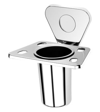 Plantex Pyramid Stainless Steel Tooth Brush Holder/Tumbler Holder/Bathroom Accessories (Chrome) - Pack of 1